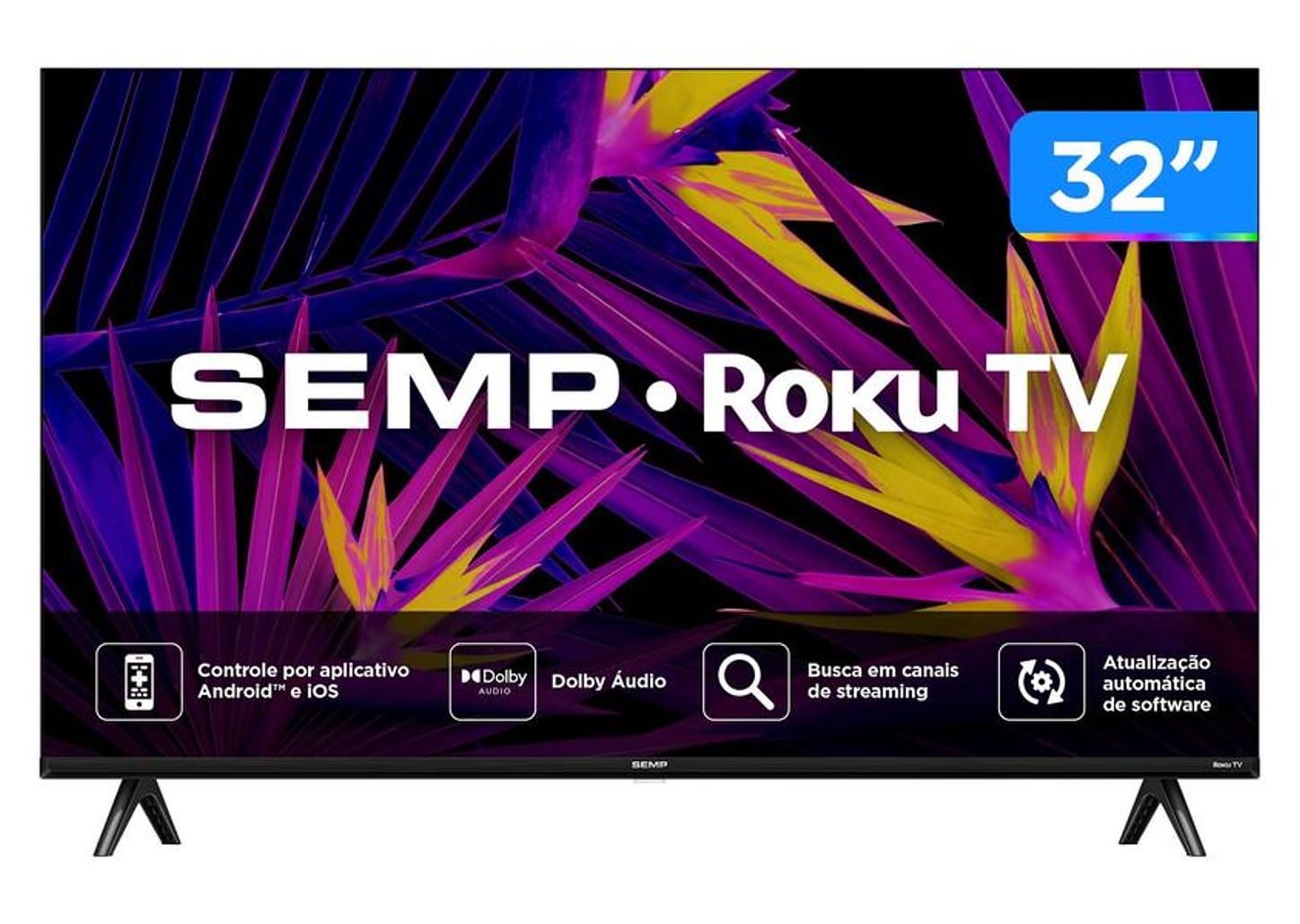 Smart TV 32" HD LED Semp 32R6610 Wi-Fi 3 HDMI 1 USB