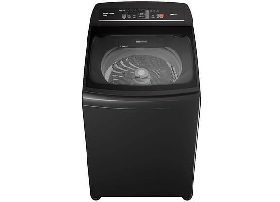 Lavadora de Roupas Brastemp 15kg Cesto Inox 4 Programas de Lavagem Água Quente Cinza BWT15A9