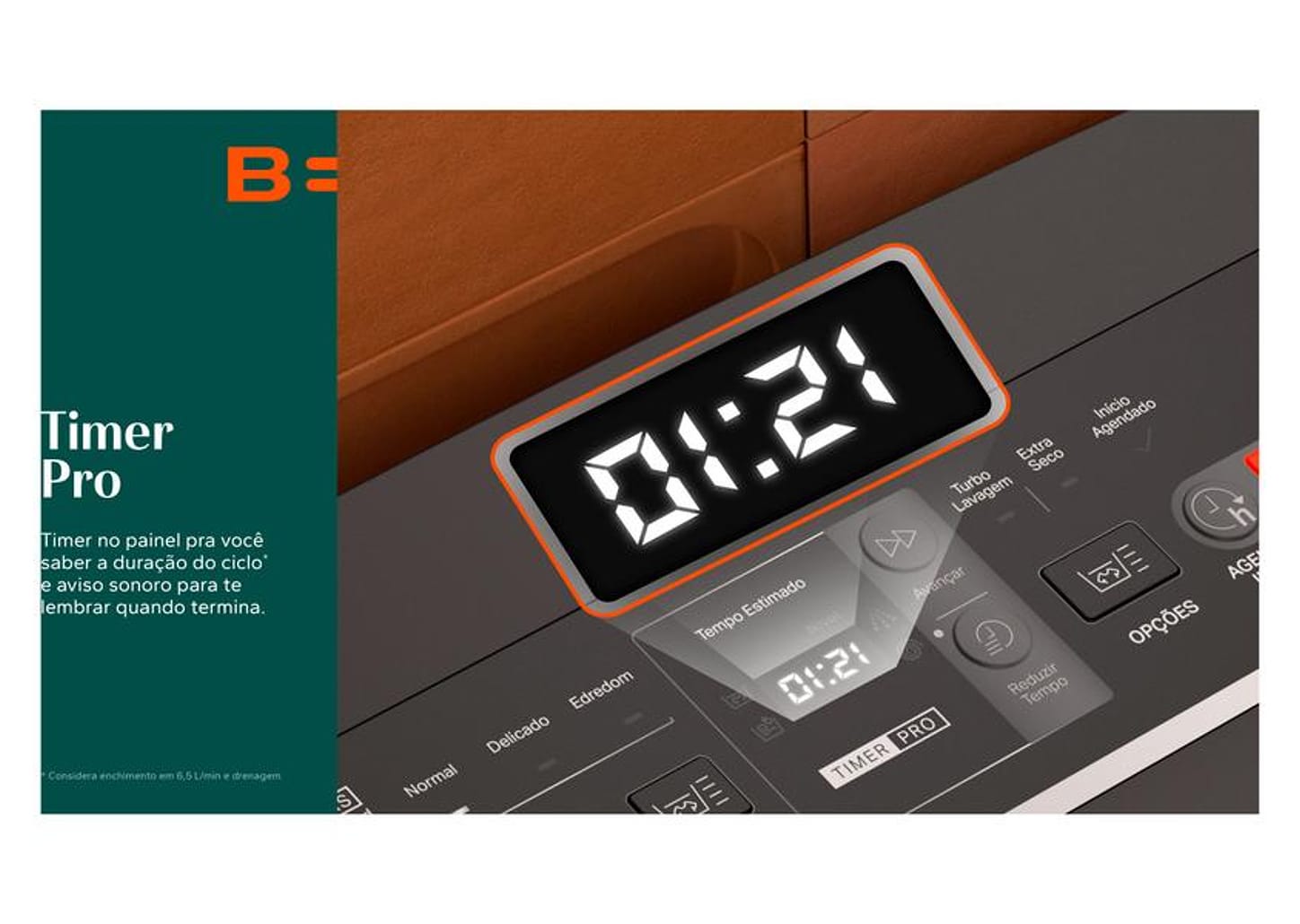 Lavadora de Roupas Brastemp 15kg Cesto Inox 4 Programas de Lavagem Água Quente Cinza BWT15A9