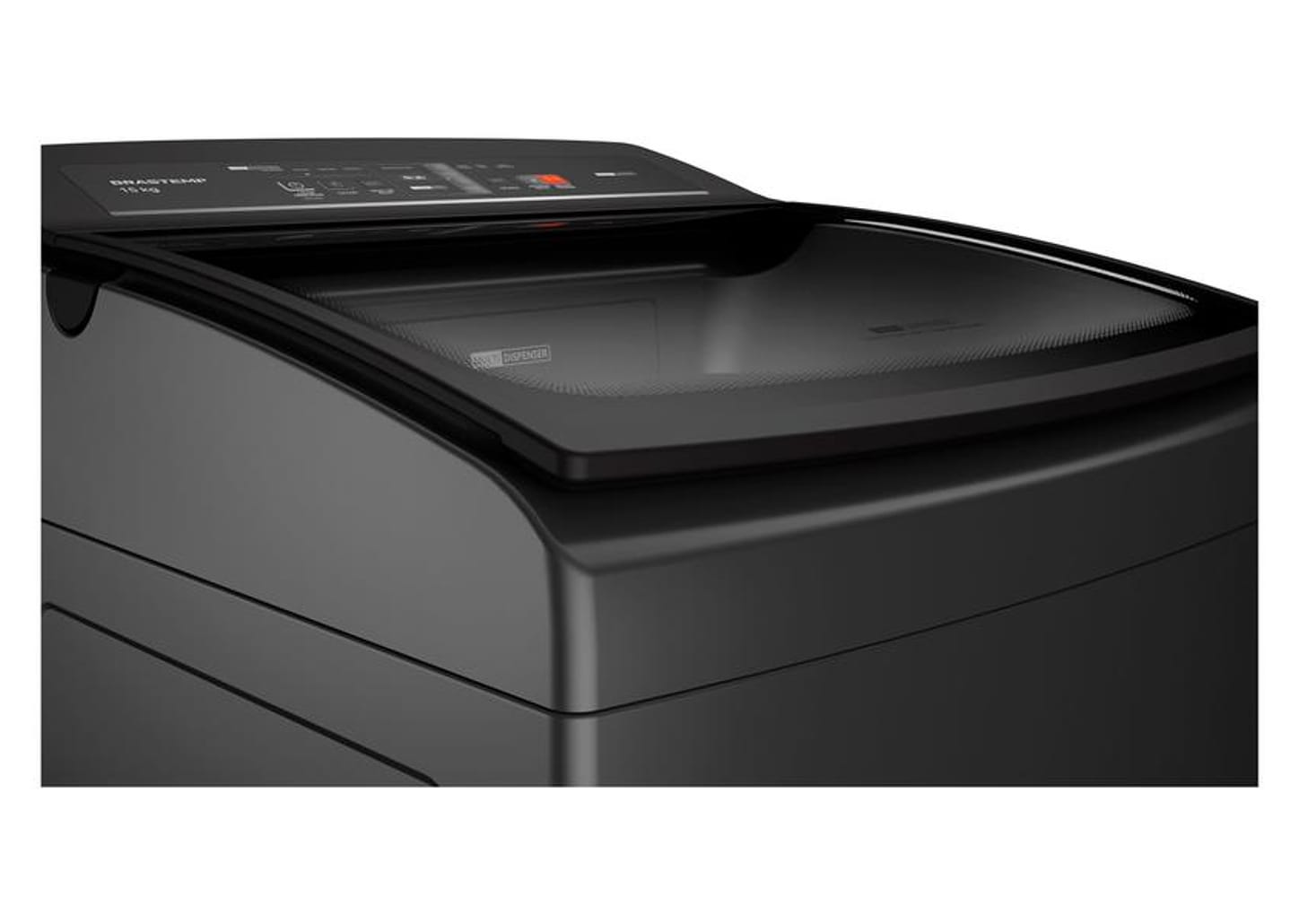 Lavadora de Roupas Brastemp 15kg Cesto Inox 4 Programas de Lavagem Água Quente Cinza BWT15A9