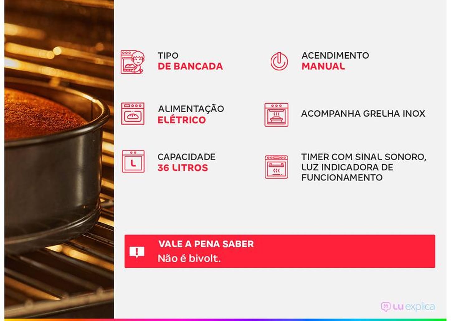 Forno Elétrico de Bancada Britânia 36L Preto BFE41P