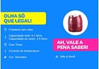 Fritadeira Elétrica sem Óleo/Air Fryer Britânia - BFR10VI Vermelha 3,5L com Timer