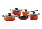 Jogo de Panelas Neoflam Revestimento Cerâmico de Alumínio Laranja 5 Peças Venn