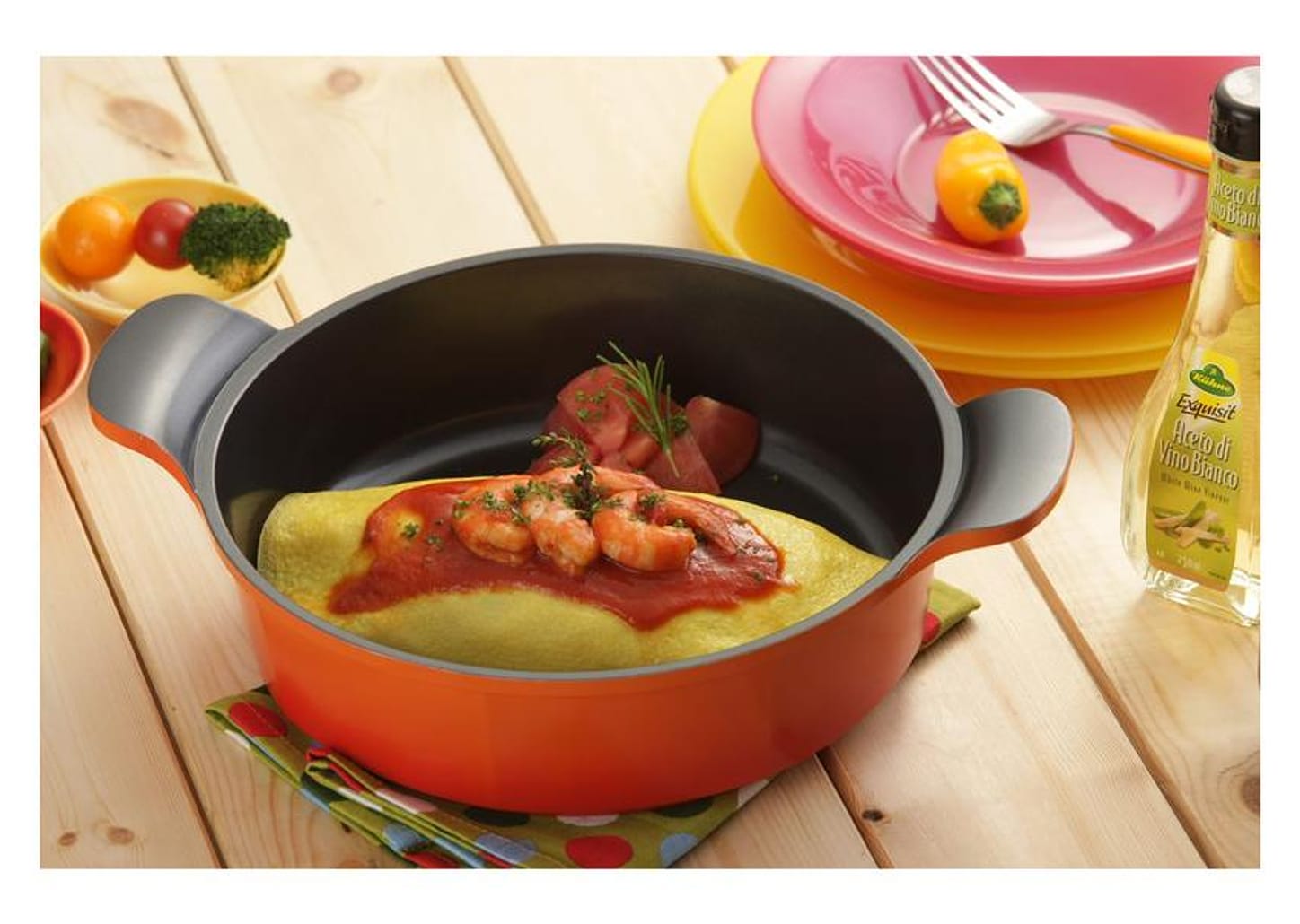 Jogo de Panelas Neoflam Revestimento Cerâmico de Alumínio Laranja 5 Peças Venn