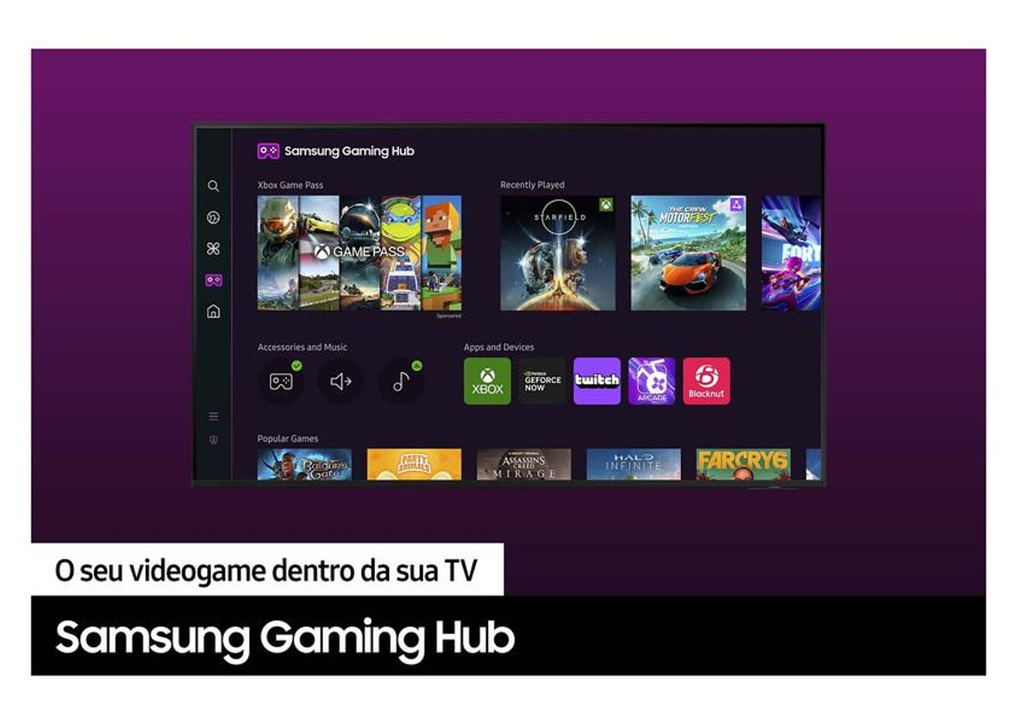 Smart TV 65” 4K UHD LED Samsung UN65U7700 - VA Wi-Fi com Alexa 3 HDMI