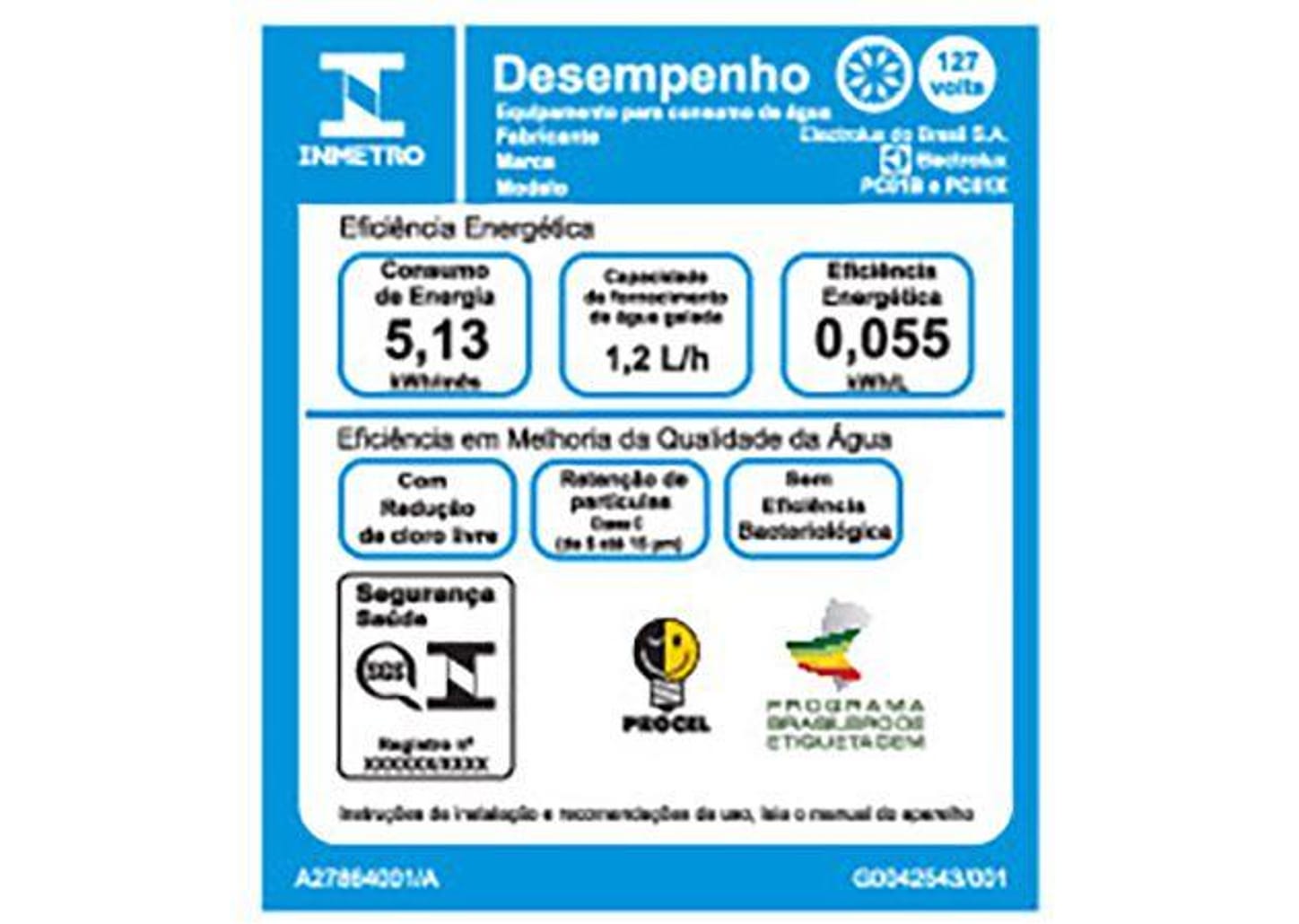 Purificador de Água Electrolux de Mesa Compressor Cinza PC01X Água Gelada e Natural