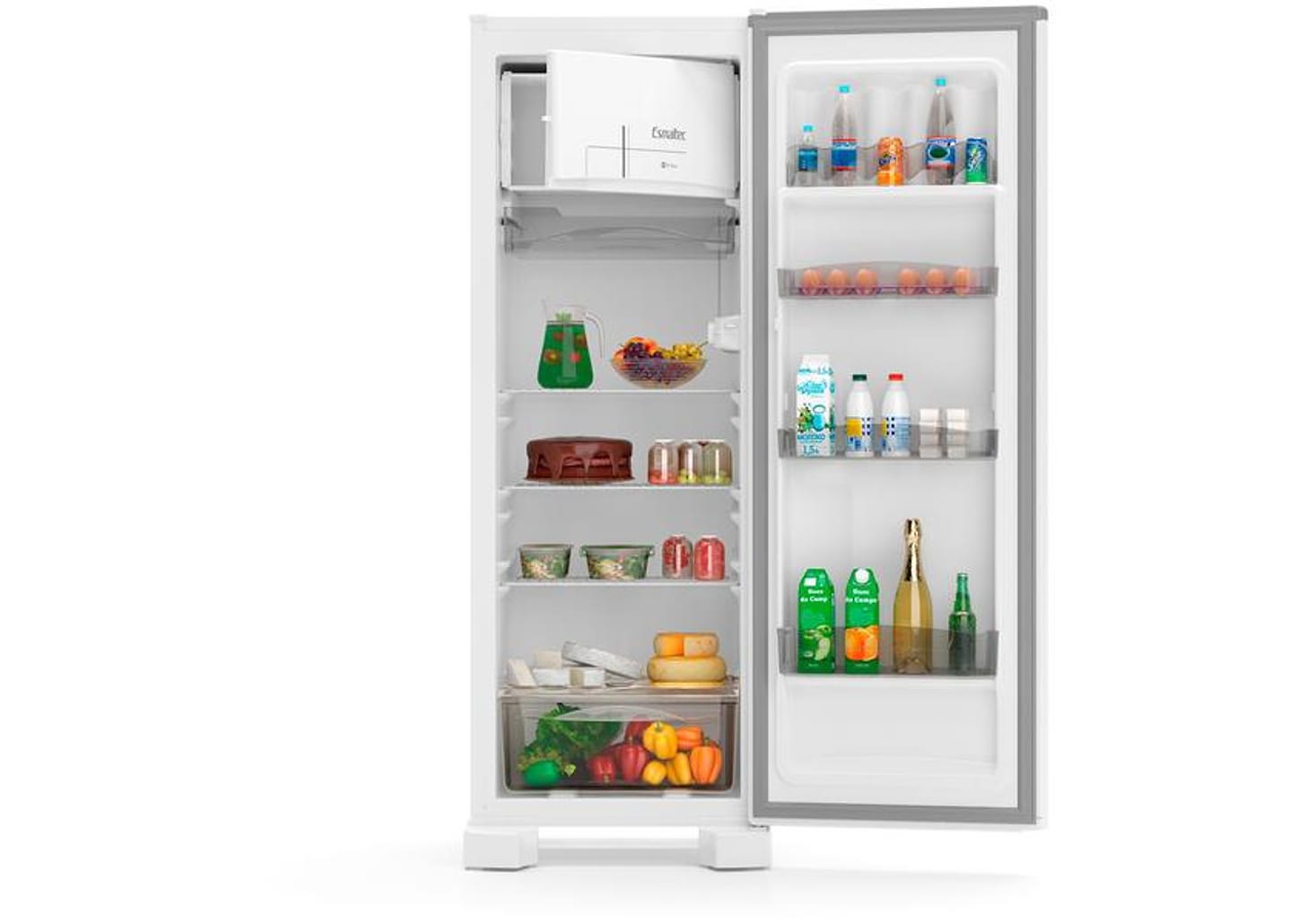 Geladeira/Refrigerador Esmaltec Degelo Manual 1 Porta Branca 259L Roc35 Pro
