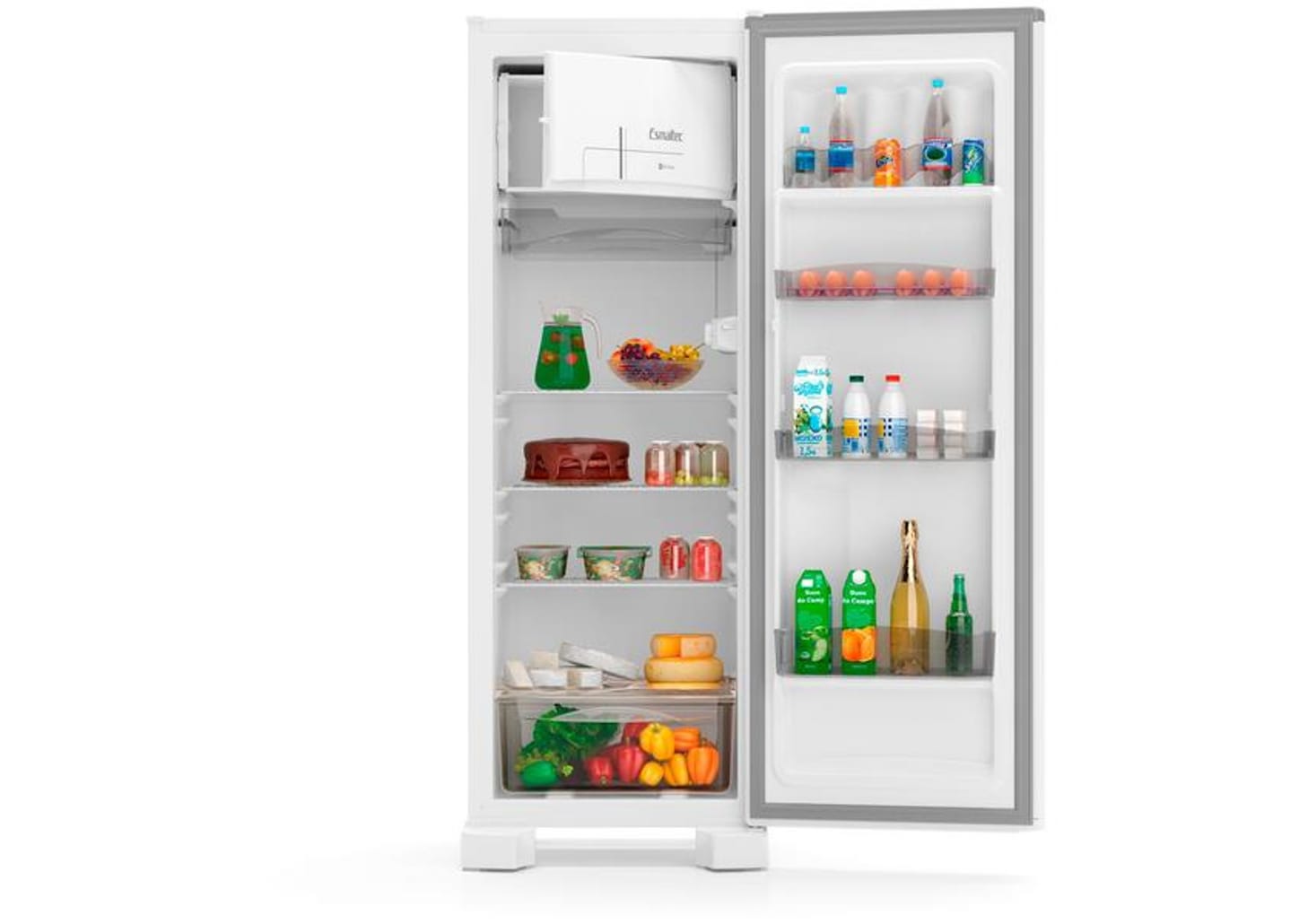 Geladeira/Refrigerador Esmaltec Degelo Manual 1 Porta Branca 259L Roc35 Pro