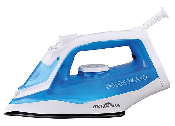 Ferro de Passar Roupa a Vapor e a Seco Britânia BFV202AZ Branco e Azul