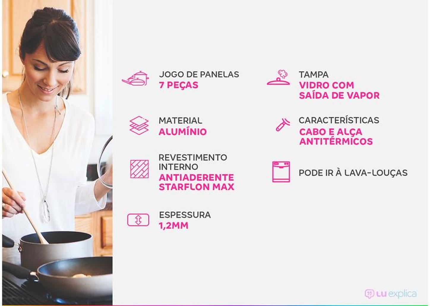 Jogo de Panelas Tramontina Antiaderente Vermelho 7 Peças Turim