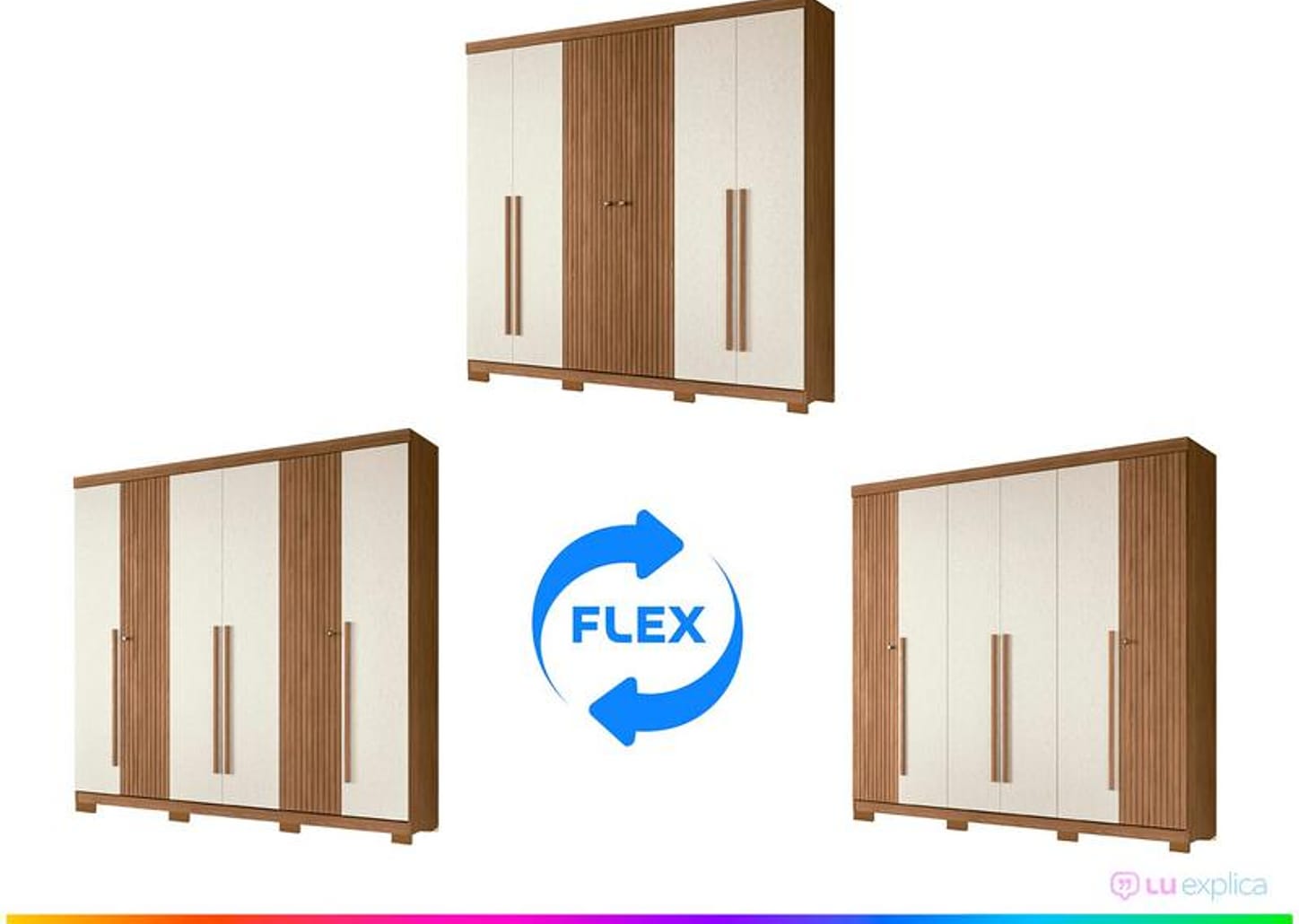 Guarda-roupa Casal 6 Portas 4 Gavetas - Santos Andira Buriti