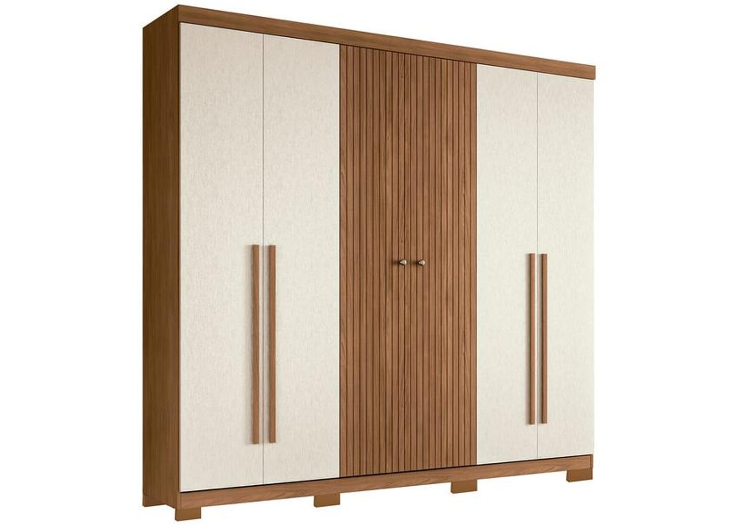 Guarda-roupa Casal 6 Portas 4 Gavetas - Santos Andira Buriti