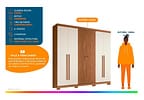Guarda-roupa Casal 6 Portas 4 Gavetas - Santos Andira Buriti