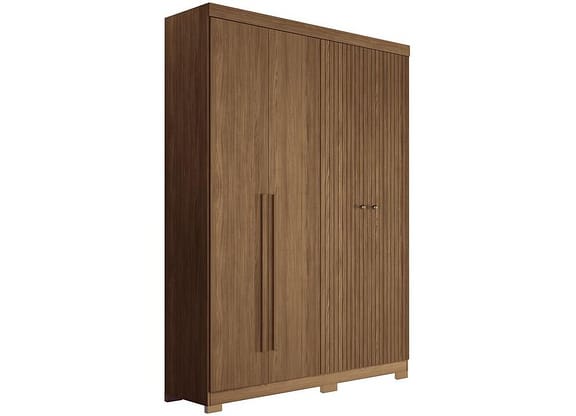 Guarda-roupa Solteiro 4 Portas 2 Gavetas - Santos Andirá Buriti