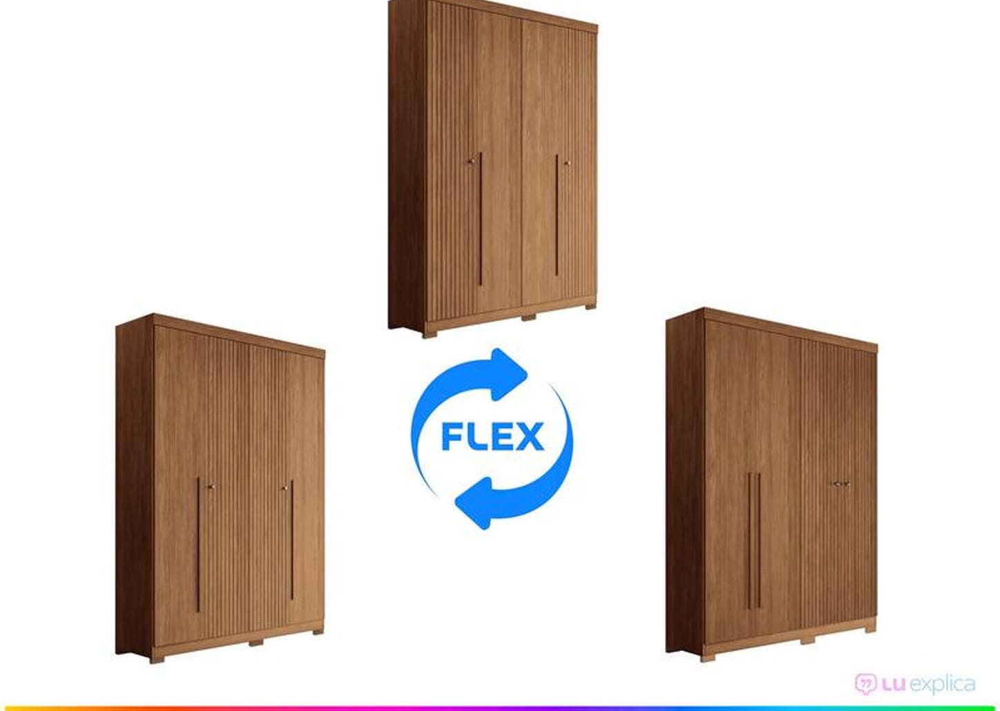 Guarda-roupa Solteiro 4 Portas 2 Gavetas - Santos Andirá Buriti