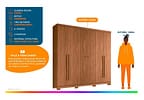 Guarda-roupa Casal 6 Portas 4 Gavetas - Santos Andira Buriti