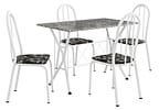 Mesa de Jantar 4 Cadeiras Retangular Branca Artefamol Ravena