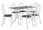 Mesa de Jantar 6 Cadeiras Retangular Branca Artefamol Ravena