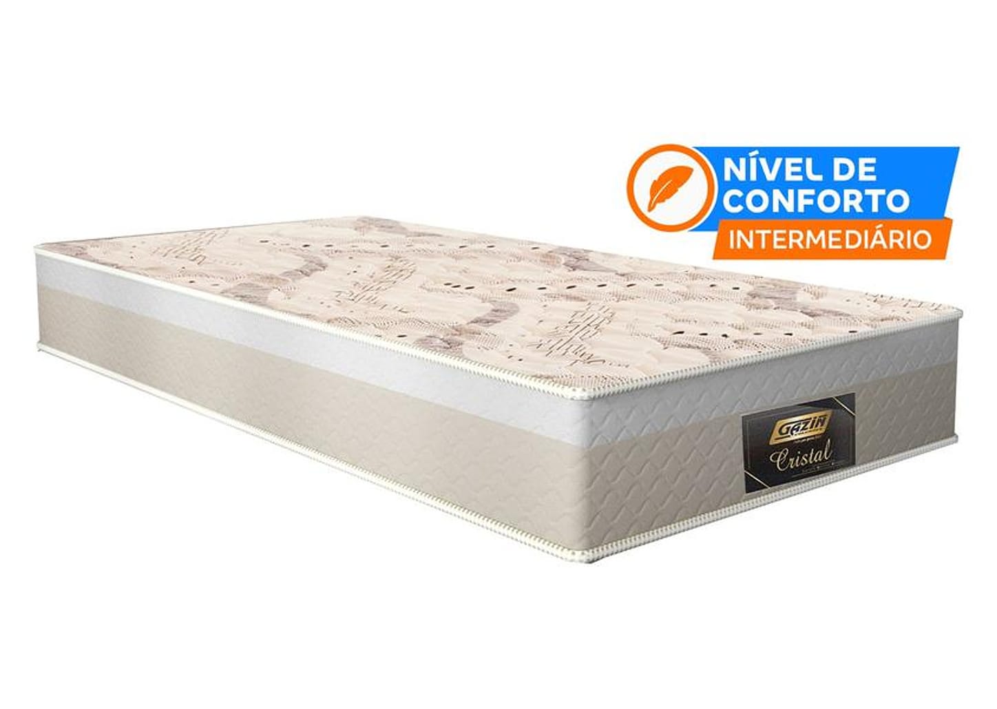 Colchão Solteiro Gazin de Mola D28 23x88x188cm Cristal
