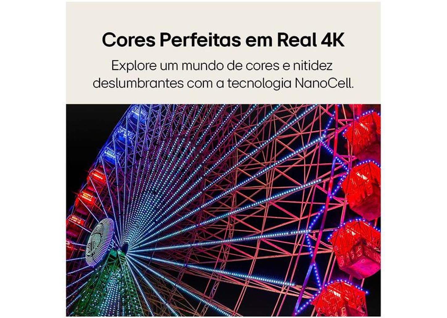 Smart TV 65" 4K UHD NanoCell LG 65NANO80TSA Wi-Fi Bluetooth com Alexa 3 HDMI 2 USB