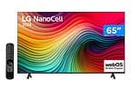 Smart TV 65" 4K UHD NanoCell LG 65NANO80TSA Wi-Fi Bluetooth com Alexa 3 HDMI 2 USB