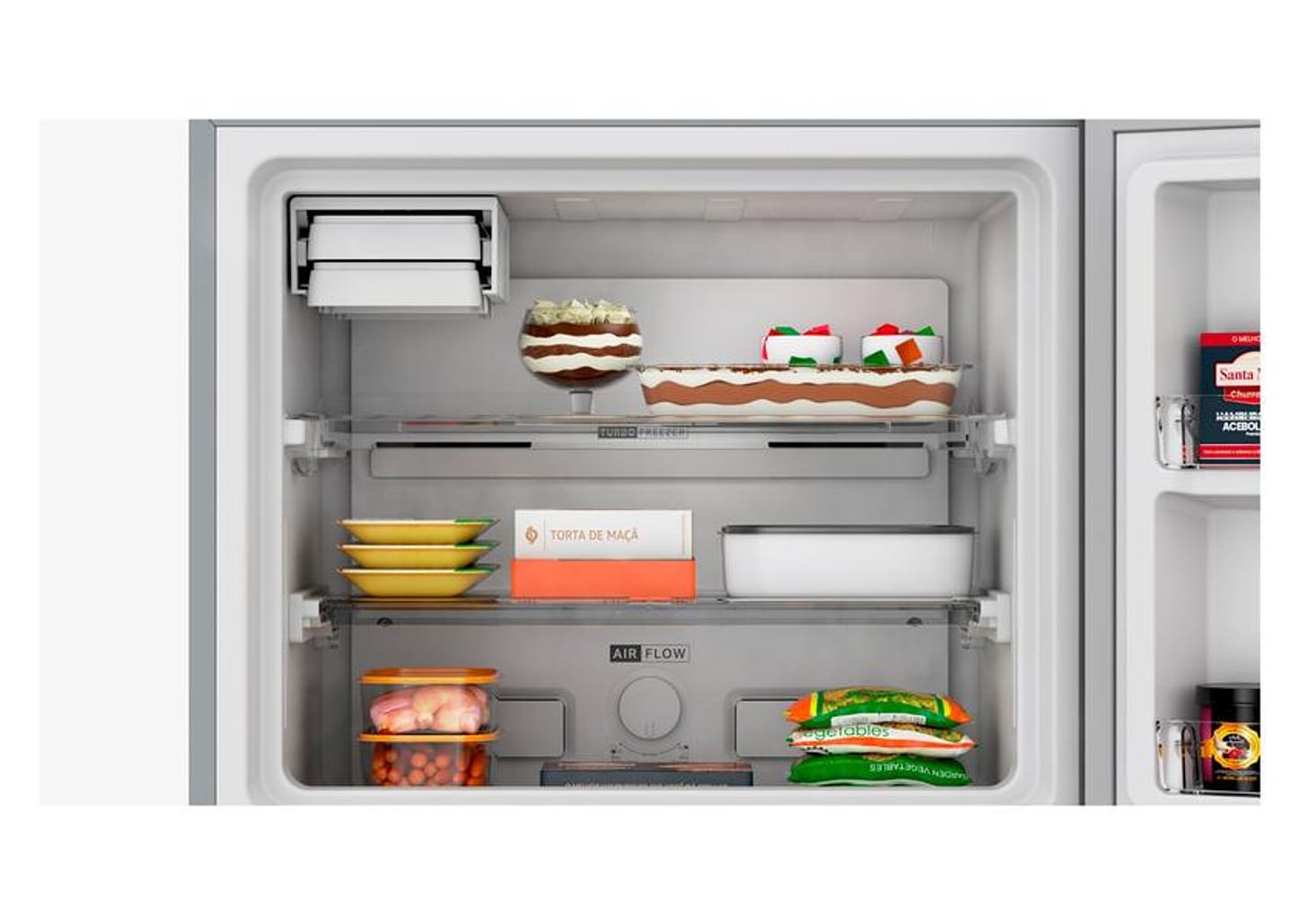 Geladeira/Refrigerador Brastemp Frost Free Duplex - Prata 463L BRM55FK