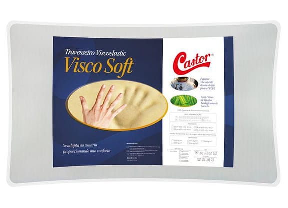 Travesseiro Castor Visco Soft New Viscoelástico
