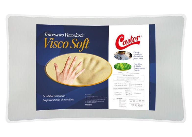 Travesseiro Castor Visco Soft New Viscoelástico
