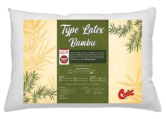 Travesseiro Castor Type Látex Pro Bambu