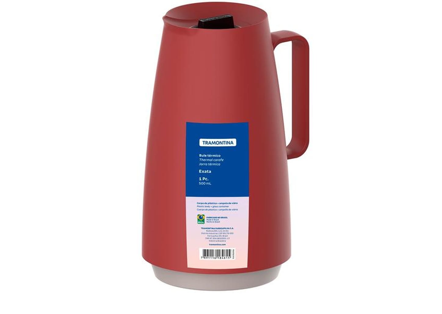 Bule de Chá e Café de Plástico Vermelho 500ml Tramontina Exata