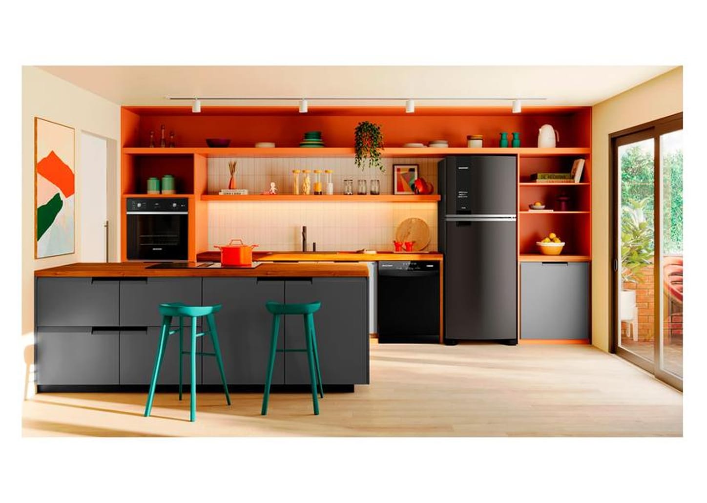 Geladeira/Refrigerador Brastemp Frost Free Duplex - Preta 463L BRM55FE