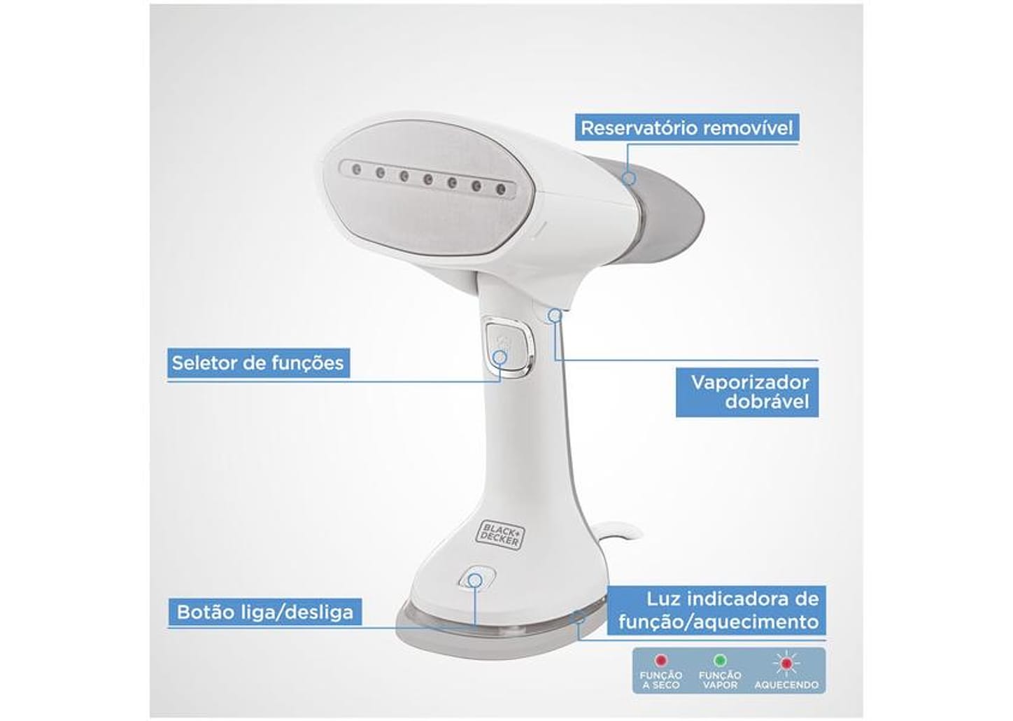 Vaporizador de Roupas Black+Decker Steam & Flip BDV3000 Portátil 200ml com Acessórios