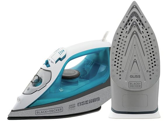 Ferro de Passar Roupa a Vapor e a Seco Black + Decker Speed Steam FX3060 Branco e Azul