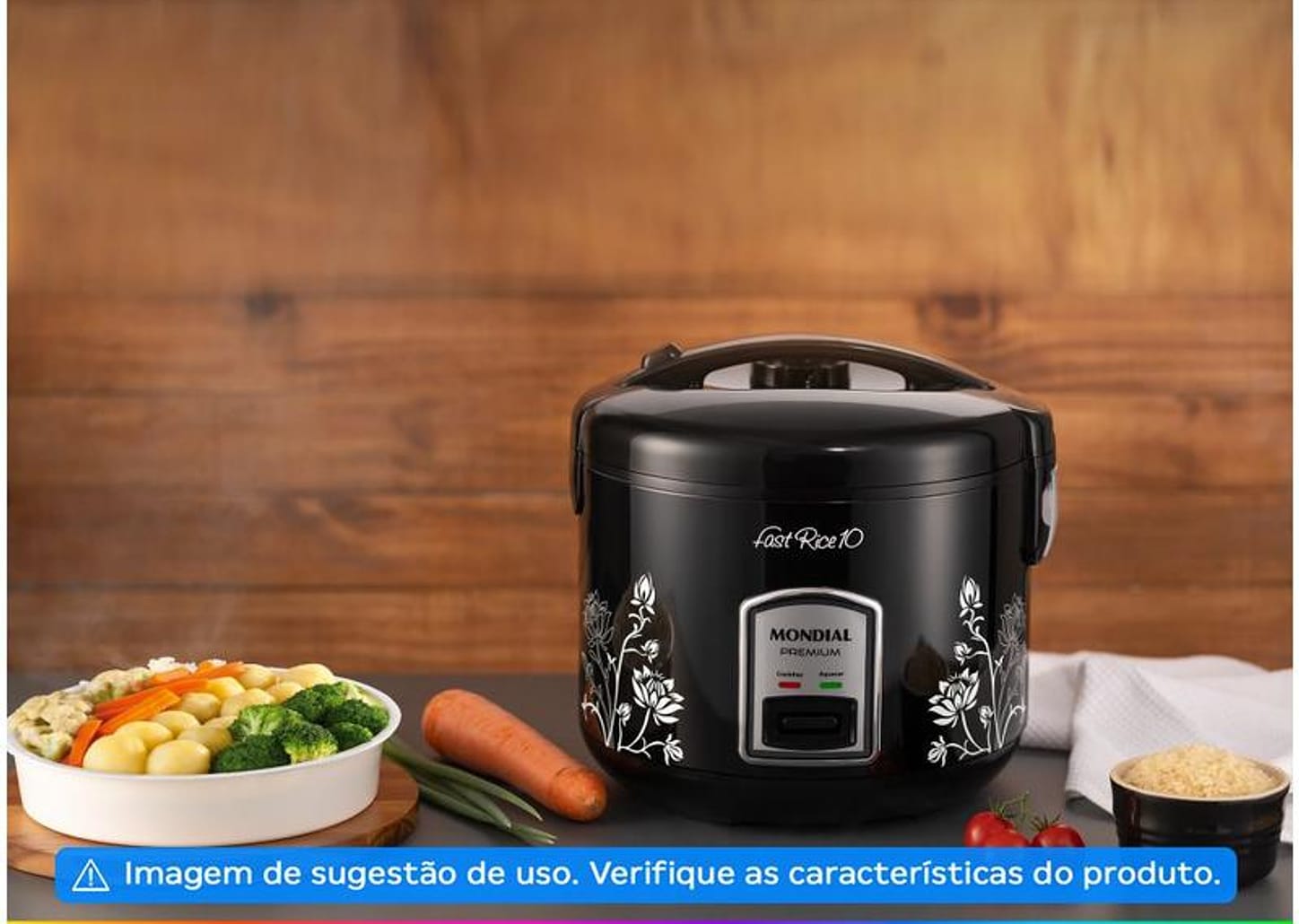 Panela de Arroz Elétrica 10 Xícaras Mondial Fast Rice 10 PE-44-10X