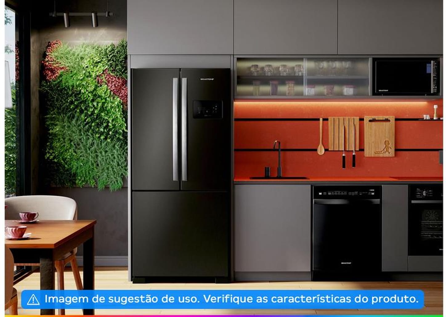 Geladeira/Refrigerador Brastemp Frost Free Side by Side Preta 554L BRO85AE
