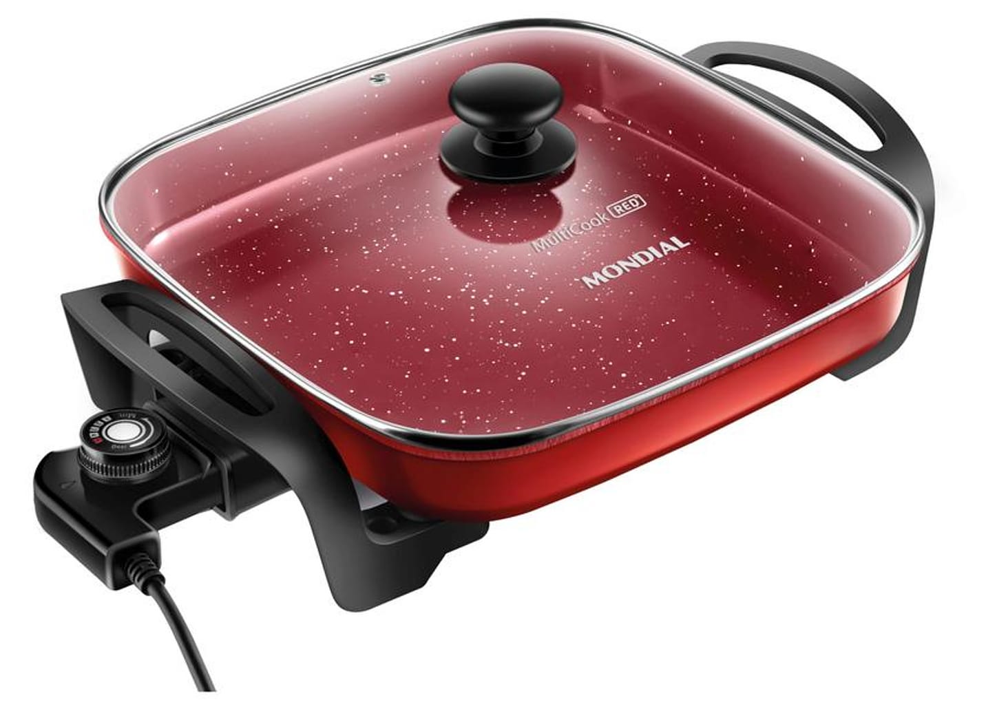 Panela Elétrica Multifuncional Quadrada Mondial - Multicook Red 1200W 4L