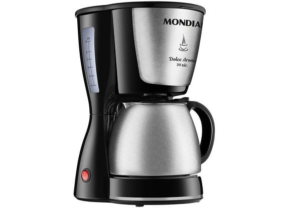 Cafeteira Elétrica Mondial Dolce Arome Jarra Inox 30 Cafés Preta