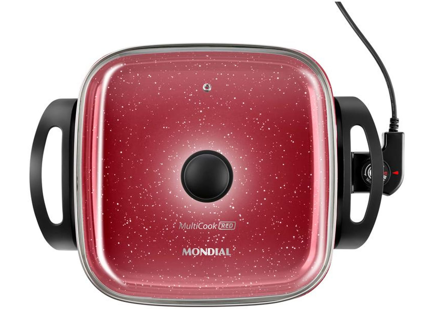 Panela Elétrica Multifuncional Quadrada Mondial - Multicook Red 1200W 4L