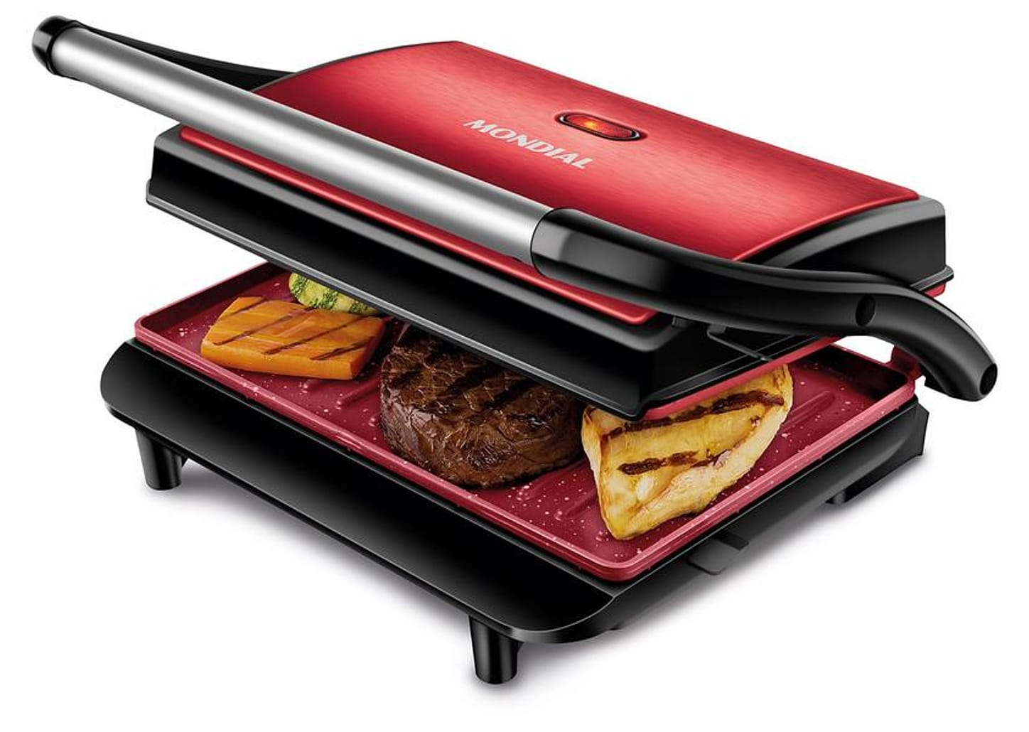 Grill Mondial Master Press 2 em 1 Retangular 1000W Antiaderente