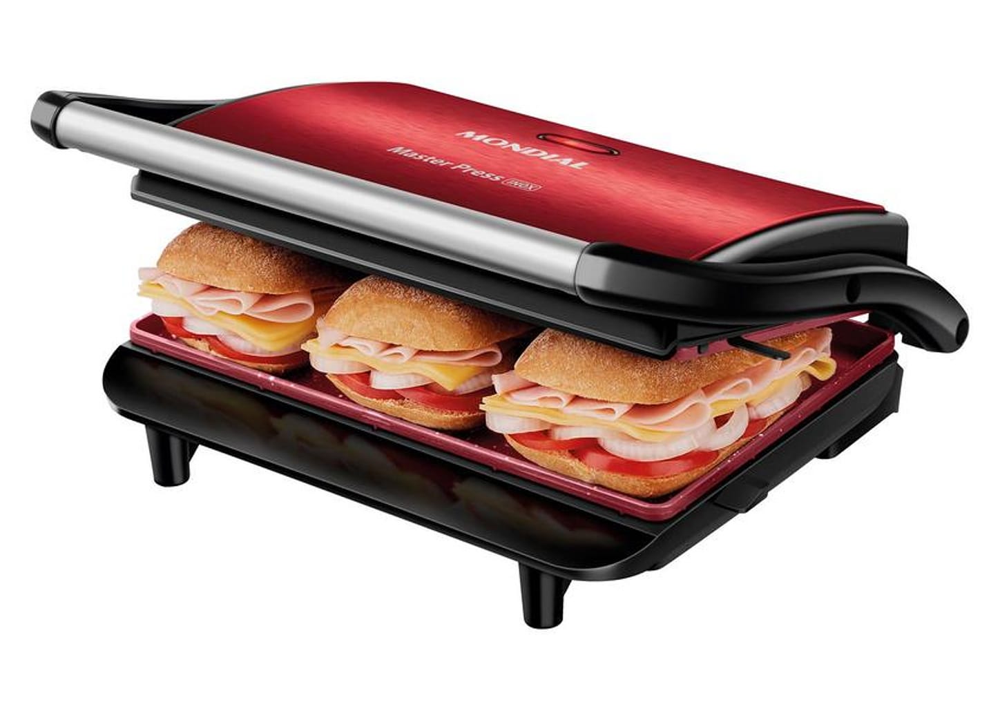 Grill Mondial Master Press 2 em 1 Retangular 1000W Antiaderente