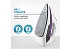 Ferro de Passar Roupa a Vapor e a Seco Mondial - Ceramic Express F-40 Branco e Lilás