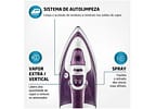 Ferro de Passar Roupa a Vapor e a Seco Mondial - Ceramic Express F-40 Branco e Lilás