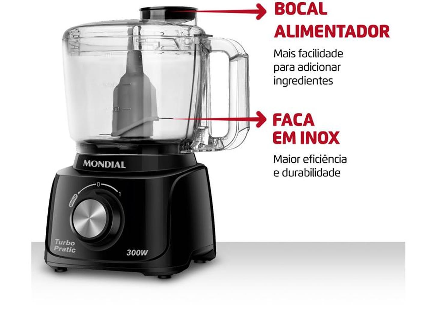 Mini Processador de Alimentos Mondial Preto 300W