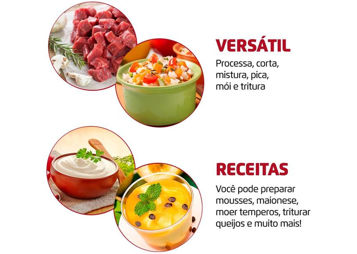 Mini Processador de Alimentos Mondial Preto 300W