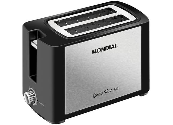 Torradeira Mondial Smart Toast T-13 Preta 2 Fatias 6 Níveis de Tostagem