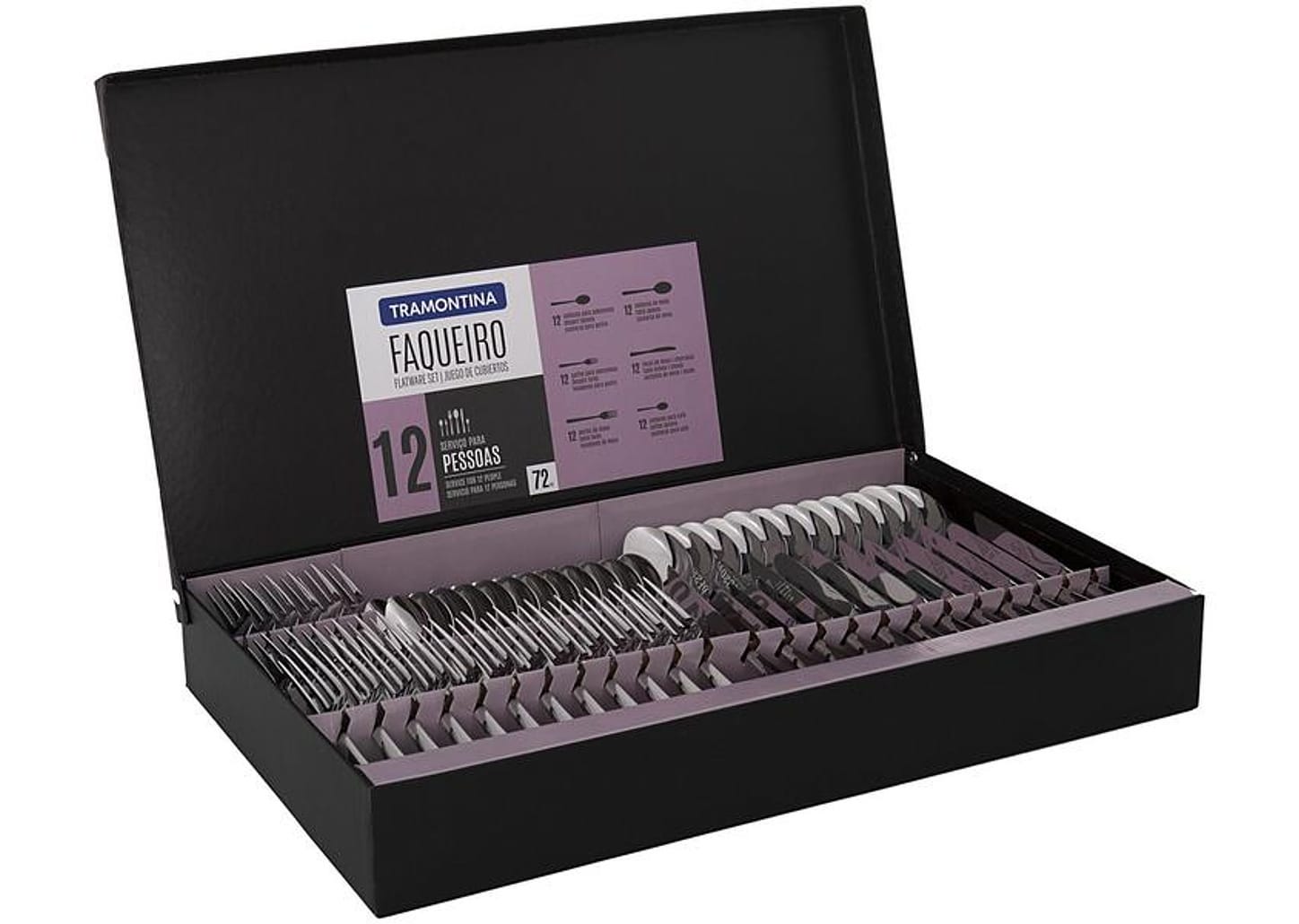Faqueiro Tramontina Inox 72 Peças Pac - Inox 72 Peças