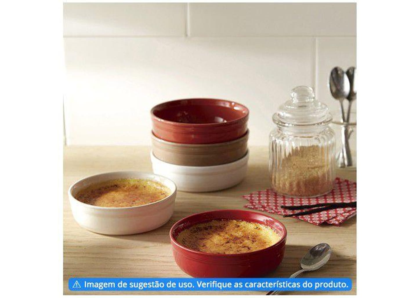 Conjunto de Ramequins 250ml Vermelho - Emile Henry 33091034 2 Peças