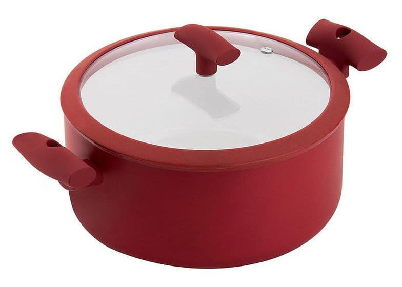 Caçarola Hércules Antiaderente com Tampa Vermelha 5L PA300-C24VM