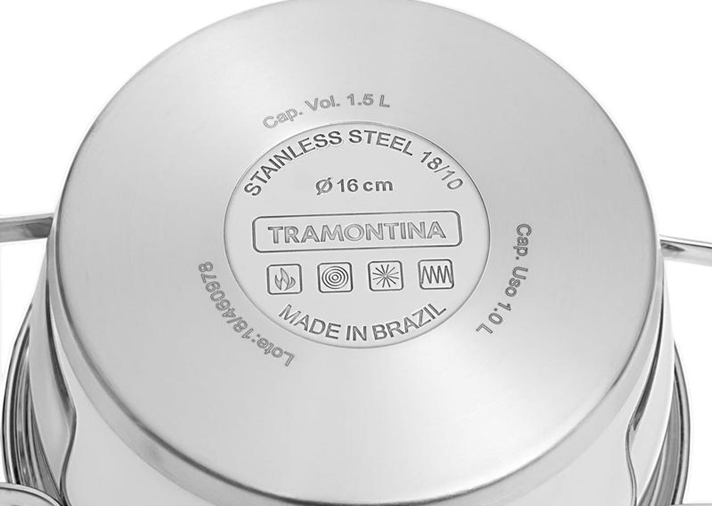 Jogo de Panelas Tramontina Allegra 65660220 Inox - Fundo Triplo 3 Peças