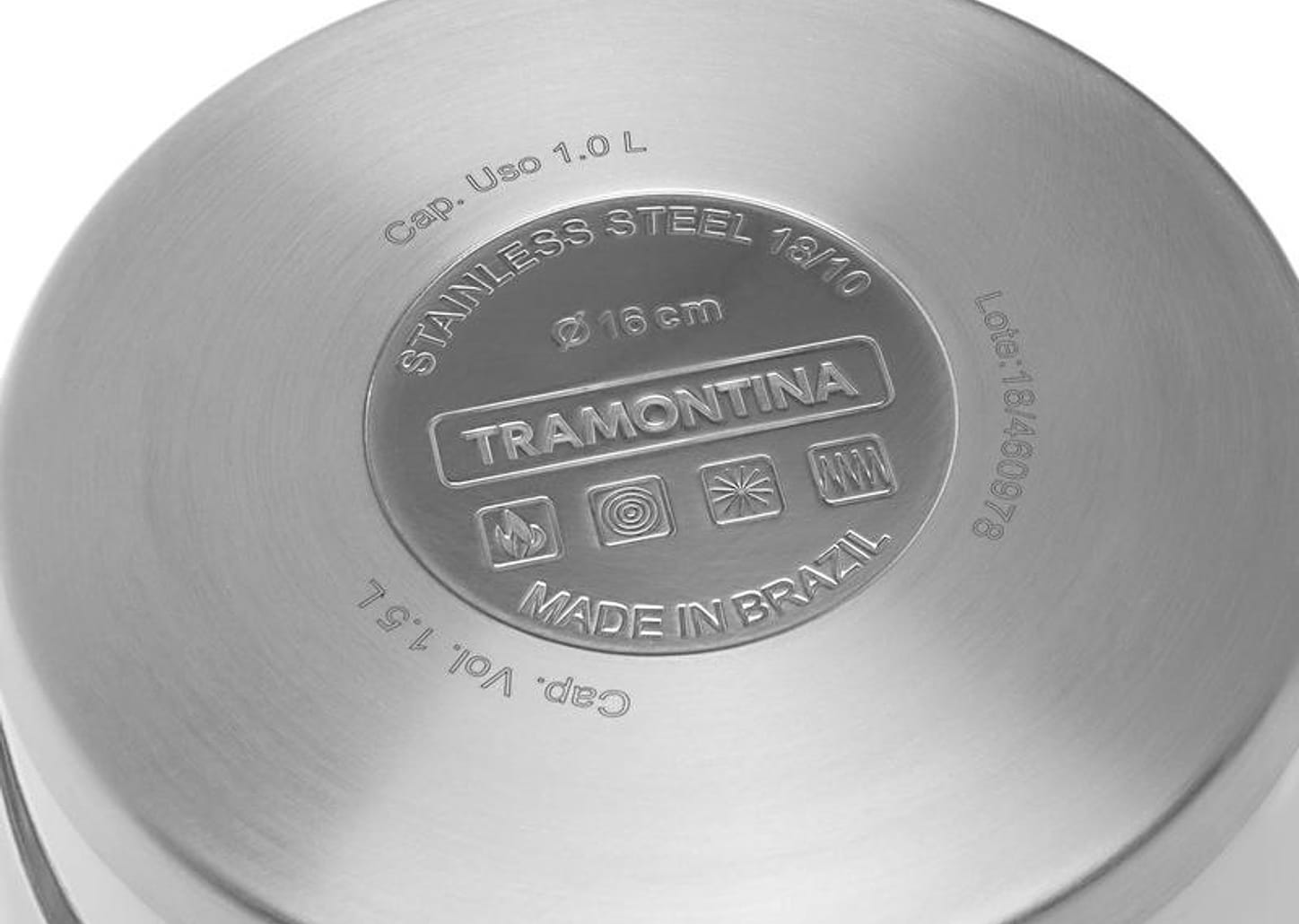 Jogo de Panelas Tramontina Allegra 65660220 Inox - Fundo Triplo 3 Peças